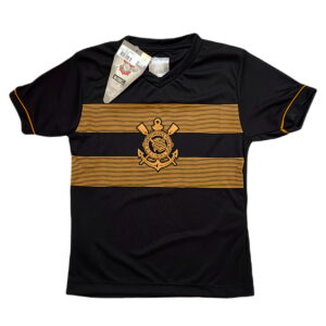 Camiseta Infantil Poliéster Dourada Corinthians