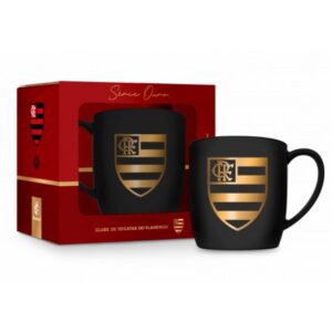 Caneca Porcelana Urban Ouro Flamengo
