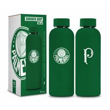 Garrafa Térmica Grip Emborrachada Palmeiras